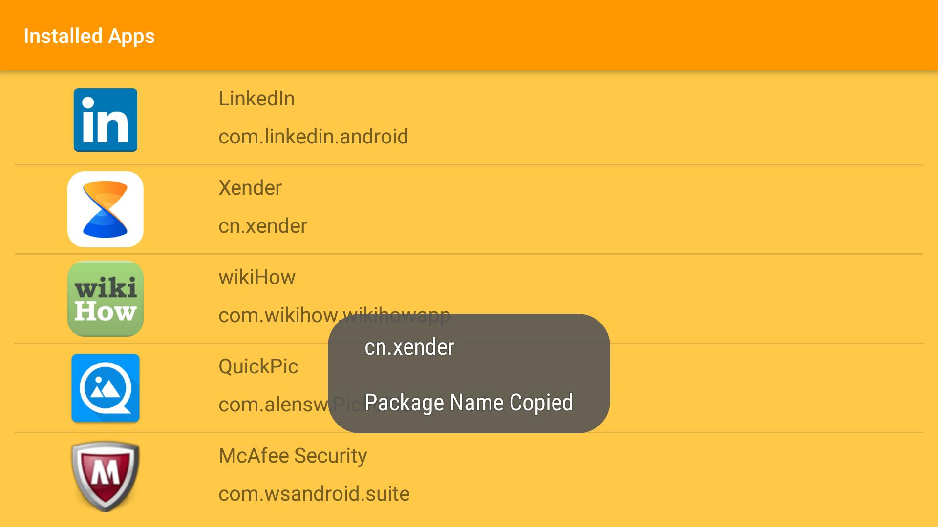 App package name