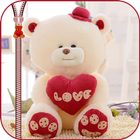 Teddy Bear Zipper Screen Lock simgesi