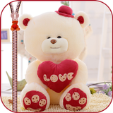 Teddy Bear Zipper Screen Lock أيقونة