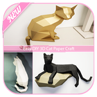 Facile bricolage 3D Cat Paper Craft icône