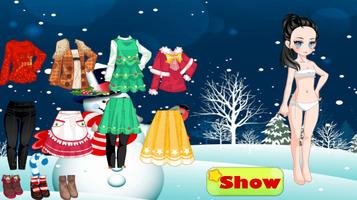 Christmas Dress up Girl Games Affiche