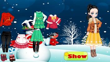 Christmas Dress up Girl Games captura de pantalla 1