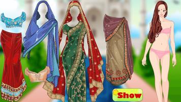 Indian dress up games in saree اسکرین شاٹ 1