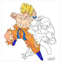 Coloring for goku Pro-poster