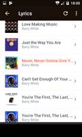 Barry White Music Lyrics v1 syot layar 3