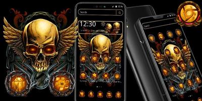 Tema Golden Devil Skull captura de pantalla 3