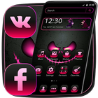 Dark Devil Purple Cat Theme ikon