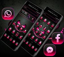 Dark Devil Purple Cat Theme syot layar 2