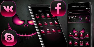 Dark Devil Purple Cat Theme syot layar 3