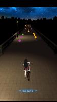Running Girl-Night lights Affiche