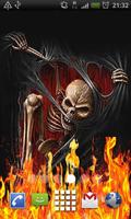Devil Skeleton Fire Flames LWP Affiche