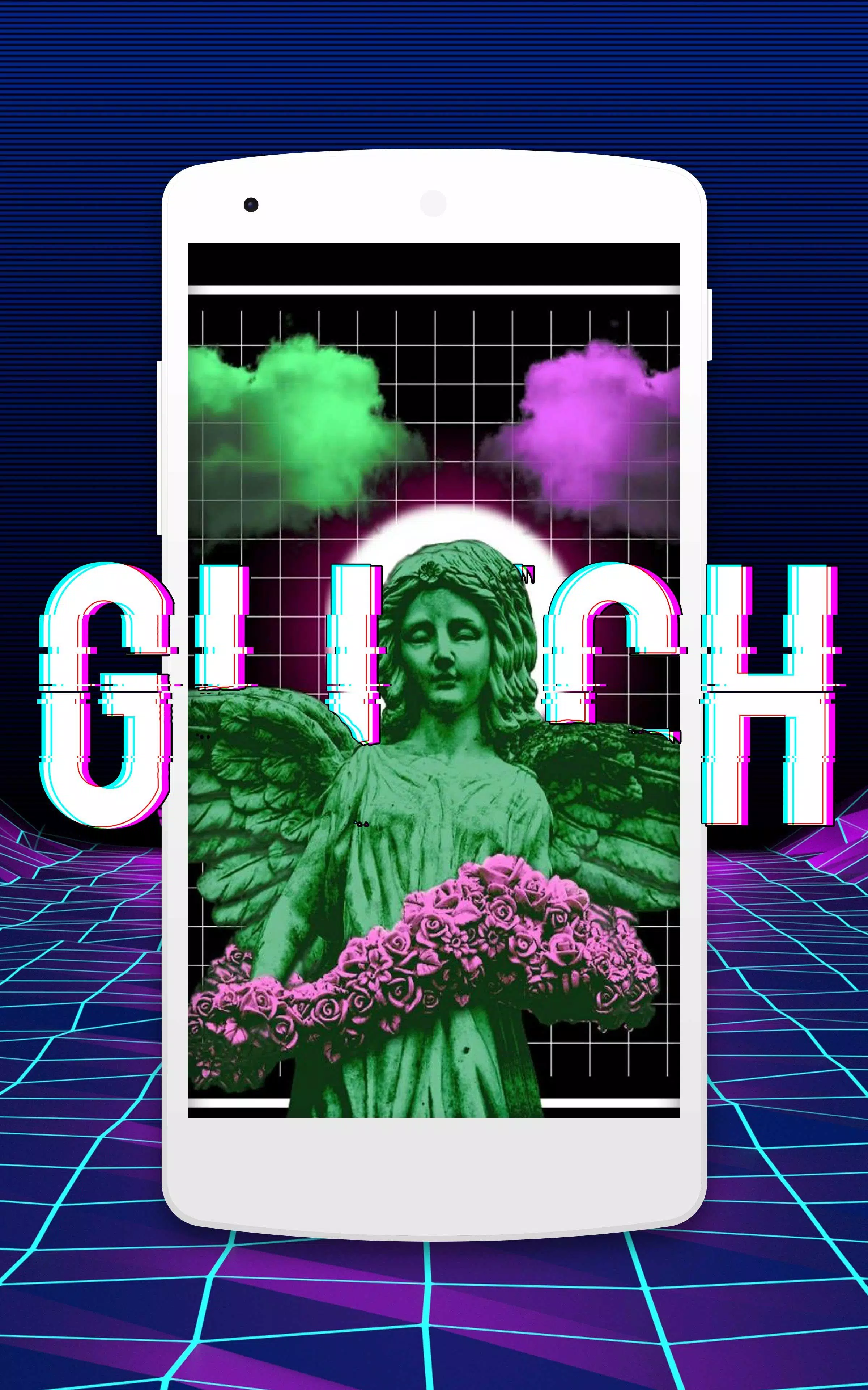 Hangen neef plotseling GLITCH EFFECT AESTHETIC Wallpapers HD APK pour Android Télécharger