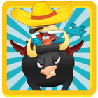 Raging bull cowboy icône