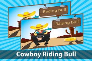 Raging bull cowboy Affiche
