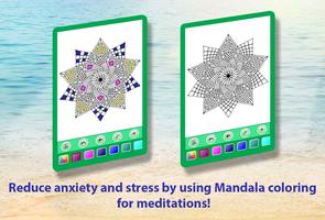 Mandala coloring & meditations poster