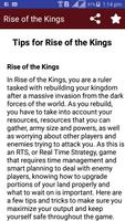 Cheats Rise of the Kings Tips and Tricks - Guide Plakat