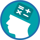 Brain logic numbers icon