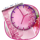 Flowers Analog Clock Live Wallpaper icône