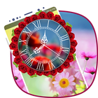 Flowers Clock Live Wallpaper icône