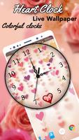 Heart Clock Live Wallpaper постер