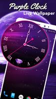 Purple Clock Live Wallpaper স্ক্রিনশট 1