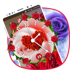 Rose Clock Live Wallpaper icône