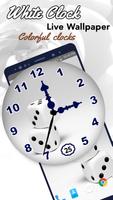 White Clock Live Wallpaper Affiche