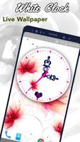 White Clock Live Wallpaper imagem de tela 2