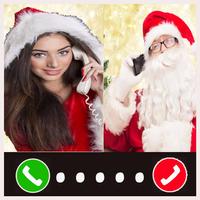 Christmas call Santa Claus and chating with Santa Affiche