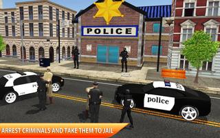 Police Car Chase Crime City Driving Simulator 3D ポスター