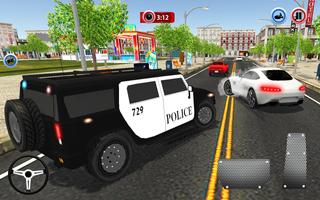 Police Car Chase Crime City Driving Simulator 3D Ekran Görüntüsü 1