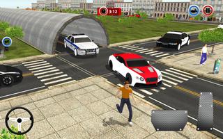 Police Car Chase Crime City Driving Simulator 3D captura de pantalla 2
