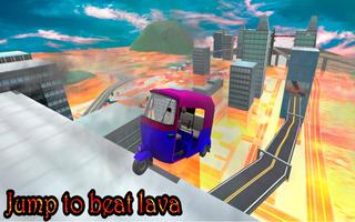 Superhero Tuk Tuk Rikshaw vs Floor Lava Battle 3d poster