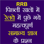 RRB Previous Year GK in Hindi icône