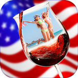 US Flag photo frame - PIP