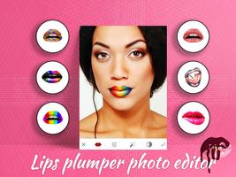 Lips plumper photo editor Affiche