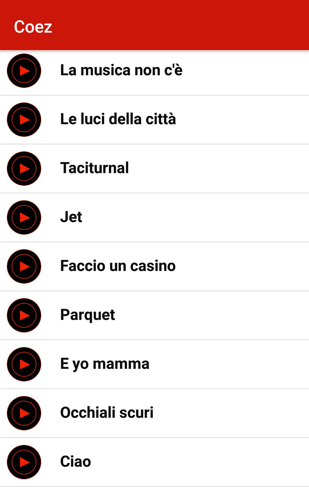 Coez Testi E Canzoni For Android Apk Download