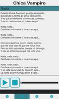 Chica Vampiro songs lyrics screenshot 2