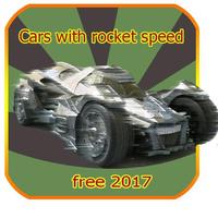 Cars with rocket speed poster