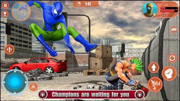 Spider Hero Battle VS Shooting Mafia syot layar 2