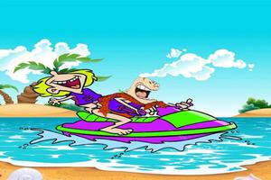 jet ski Captain repants Plakat