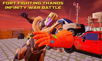 Fort Fighting Thanos Infinity War Battle Affiche