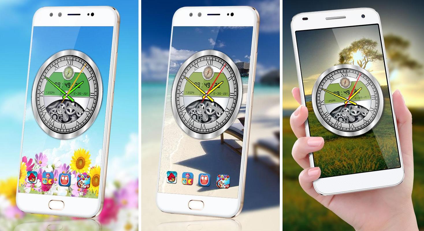 Analog Clock Live Wallpaper 2018 Widget 3D Clock for Android