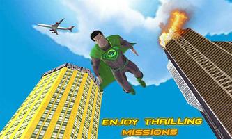 Superhero Man Flying Laser Hero poster
