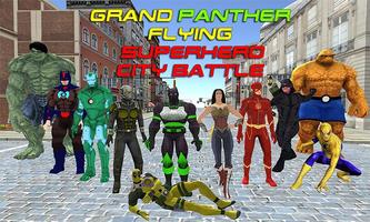 Grand Panther Flying Superhero City Battle Affiche