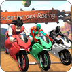 motocicleta super-heróis piloto corridas de moto