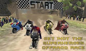 motocicleta super-heróis piloto corridas de moto Cartaz