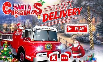 Santa Christmas Gift Delivery الملصق