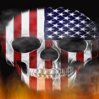 USA Fire Skull Live Wallpaper icono