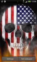 USA Fire Skull Live Wallpaper تصوير الشاشة 1